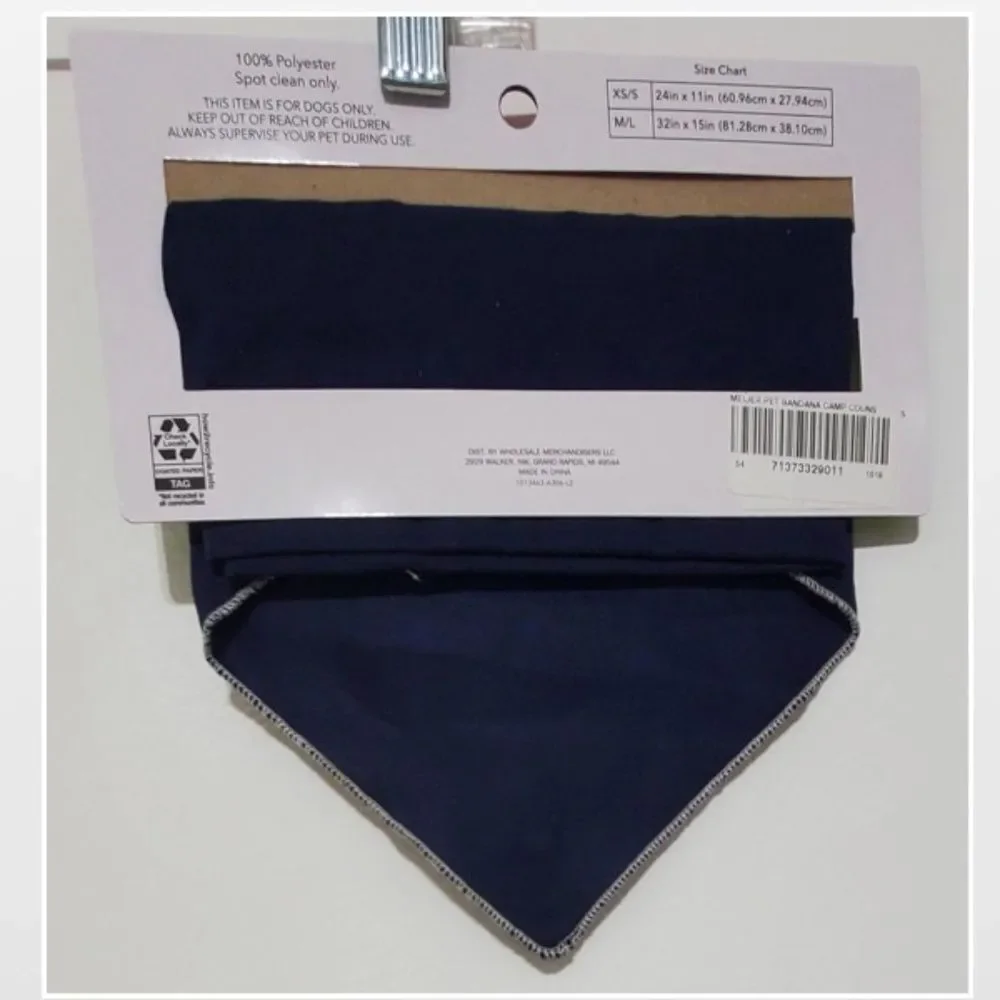 New Blue & White Pet Small Dog Bandana